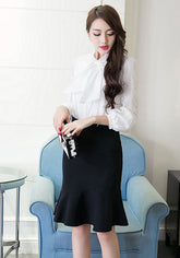 Plain Mermaid Pencil Skirt - Ferlicious